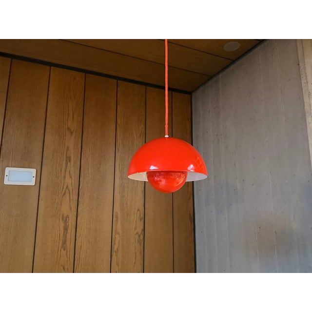 Metal Flower Pot Pendant Lamp by Verner Panton for Louis Poulsen, Denmark, 1960s For Sale - Image 7 of 9