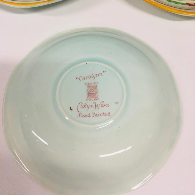 Late 19th Century Antique Hand-Painted Calyx Ware Tea Cups and Saucers Set- 12 Pieces For Sale - Image 5 of 7