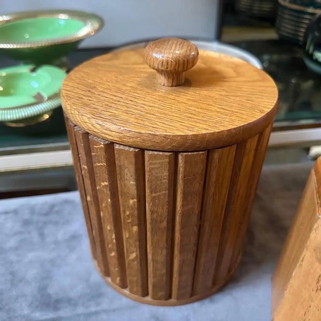 Mid-Century Modern Set of Three 1960s Scandinavian Style Wood European Ice Buckets For Sale - Image 3 of 10