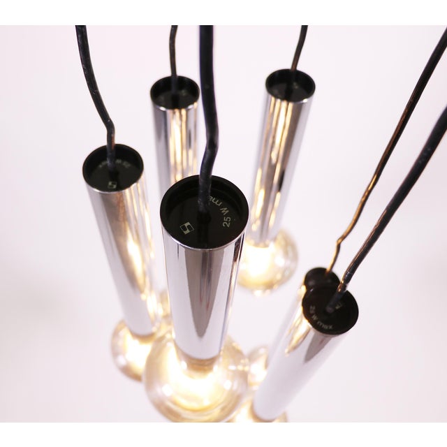 Chrome & Glass Cascading Light by Motoko Ishii for Staff, 1970s For Sale - Image 6 of 11