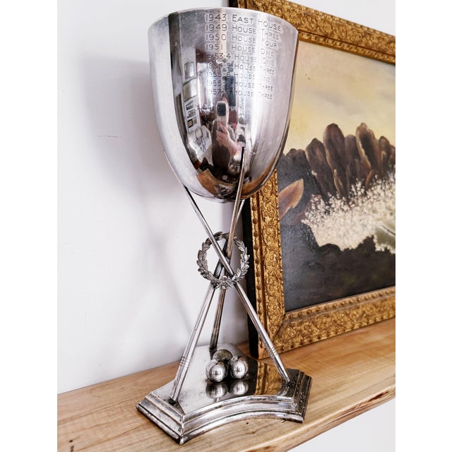 Vintage English Silver Plated Figural Billiards Trophy For Sale In New York - Image 6 of 6