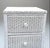 Vintage White Wicker 2-Drawer Nightstand With Glass Top For Sale - Image 9 of 10