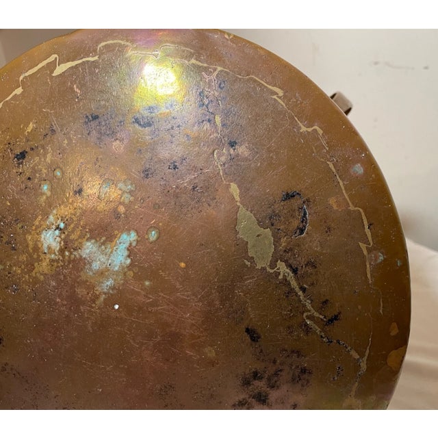 Large Antique 1800's Handmade Dovetailed Thick Copper Handle Cooking Pot Jug For Sale - Image 11 of 11