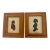 Pair of 19th Century Hand Painted Silhouettes in Original Maple Frames For Sale