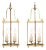 Pair of Petite French Antique Brass Lanterns For Sale