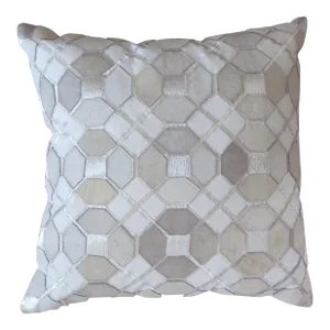 Callisto Home Geometric Cowhide Pillow Cover