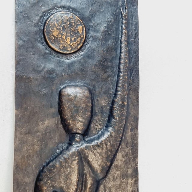 Hammered Copper Wall Relief, 1969 For Sale - Image 9 of 11