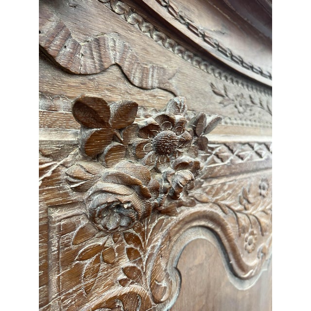Brown 19th C French Country Armoire (Norman Style De Bayeux), Converted Into a Dry Bar For Sale - Image 8 of 17