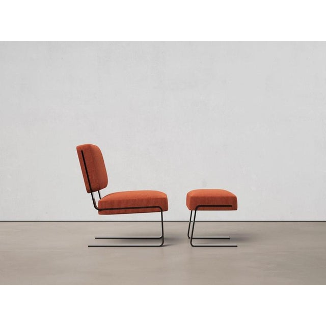 Victor Chair by Haymann Editions Dimensions: D 73 x W 58 x H 71.5 cm. Materials: Upholstery, black lacquered metal....