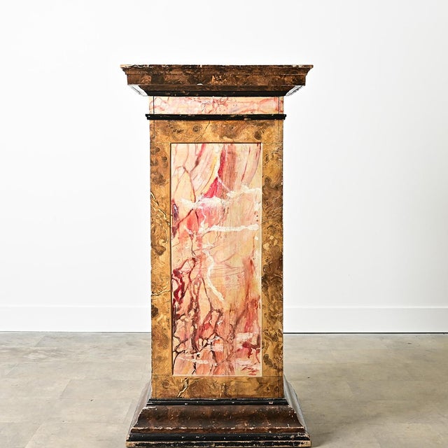 Dutch 19th Century Faux Marble Painted Column For Sale - Image 10 of 11