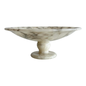 Early 20th Century Italian Marble Tazza Centerpiece Pedestal Bowl