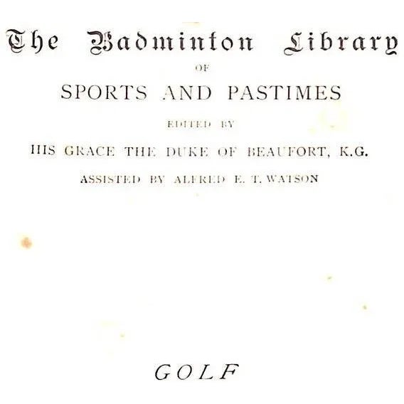 Paper "Golf" 1892 Hutchinson, Horace G. For Sale - Image 7 of 12