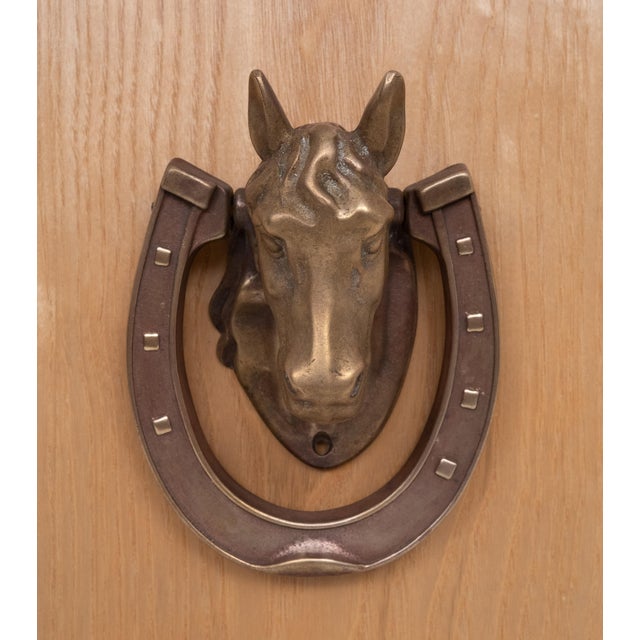 Vintage English Bronze Horse Head Door Knocker, 1930s For Sale - Image 6 of 8