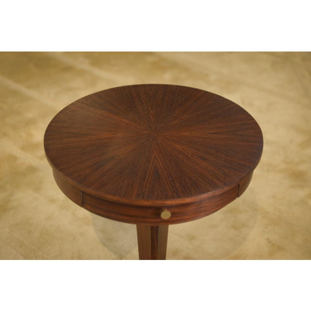 Art Deco Side Table in Wood and Bronze by Maurice Rinck, 1930s For Sale - Image 6 of 10