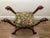 Rare French Victorian Walnut X-Frame Window Seat Stool With Hand-Carved Hunting Dog Finials, Jacobean Revival, Late 19th Century For Sale - Image 4 of 14