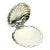 Vintage English Silver Plate Shell Caviar Dish With Glass Liner, Coastal Regency Style For Sale