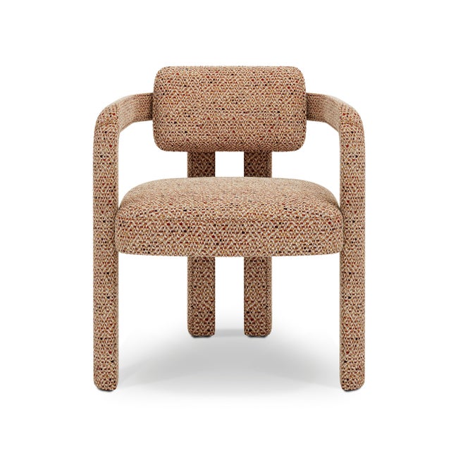 Double Arch Dining Chair in Beige Cotton Velvet from Insidherland, in New conditions. Designed from 2000 Labeled by Maker