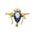 Metal Vintage 14k Yellow Gold Sapphire & Diamond Fly Brooch For Sale - Image 7 of 11