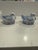 Porcelain vintage, hand painted lidded box in the shape of a duck — the lid is the duck itself, the base an oval box with...