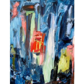 "Solid Ground" Contemporary Abstract Expressionist Oil Painting by Monica Shulman For Sale