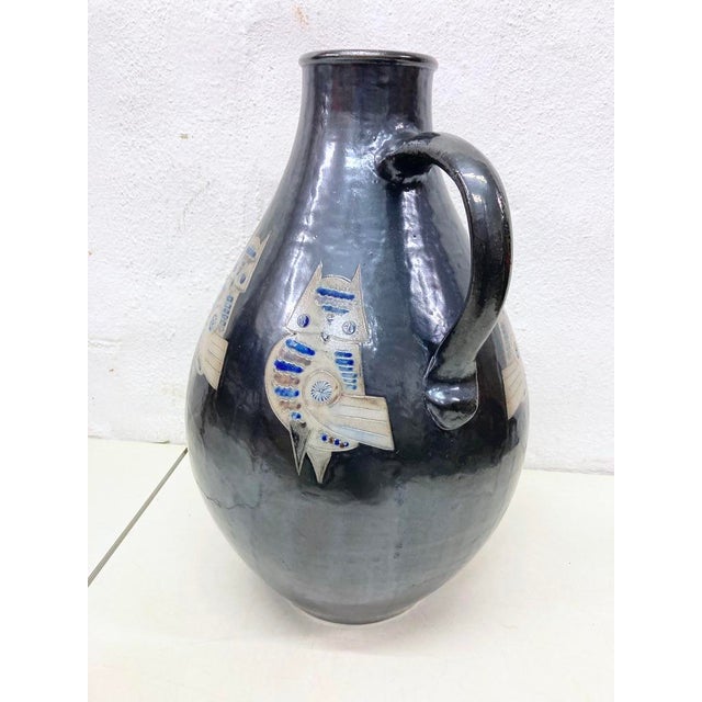 Large Floor Vase with Owl Decor from Töpfereihof Mühlendyck, 1990s For Sale - Image 4 of 14