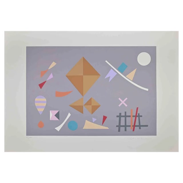 Otto Hofman, Grey Composition, Original Screen Print, 1989 For Sale