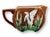19th century English Aesthetic Movement majolica creamer decorated with a raised crane motif surrounded by marsh reeds...