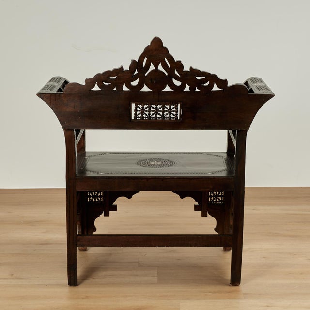 Pair of Antique Anglo Indian Carved and Inlaid Chairs For Sale - Image 10 of 16