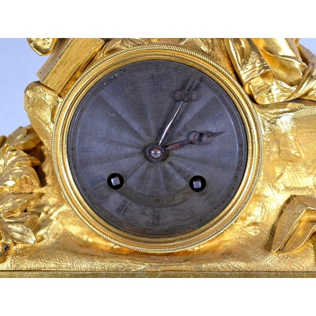 Early 19th Century Golden Bronze Pendulum the Virgin with the Chair For Sale - Image 9 of 18