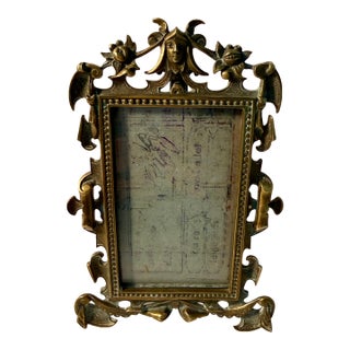 French, Antique, Art Nouveau Brass Frame For Sale