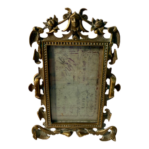 French, Antique, Art Nouveau Brass Frame