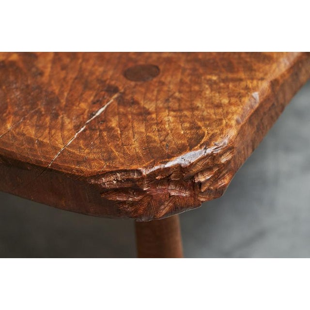 Wabi-Sabi Live Edge Coffee Table in Oak, 1960s For Sale - Image 9 of 11
