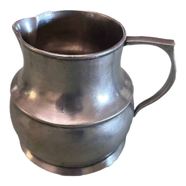 Beautiful Cosi Tabellini Distressed Rustic Pewter Pitcher For Sale