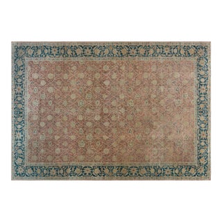 Authentic Indian Botanic Handmade Wool Carpet For Sale