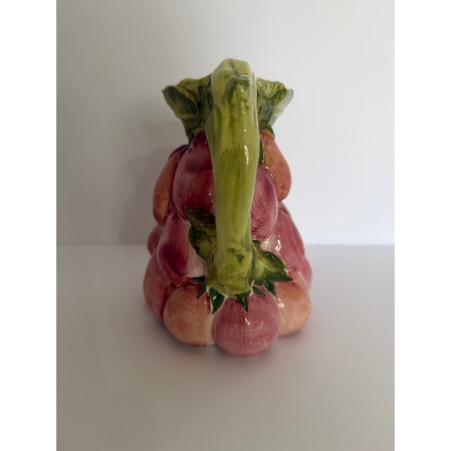 Italian Majolica Fig Pitcher, Circa 1990s For Sale - Image 4 of 9