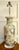 Metal Vintage Hand-Painted Chinoiserie Butterfly Porcelain Table Lamp on Lucite Base For Sale - Image 7 of 12