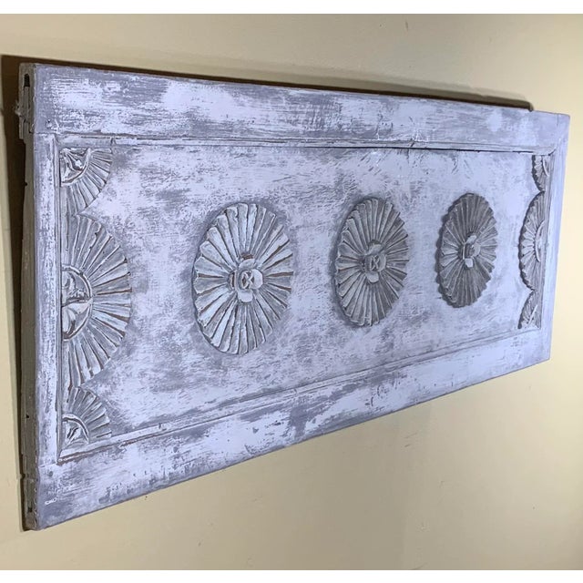 1960s Vintage Hand-Carved Architectural Wood Wall Hanging For Sale - Image 5 of 12