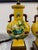 1940s Pair of Chinese Yellow Porcelain Lamps W/Lotus & Crane Motif, Brass Greek Key For Sale In Philadelphia - Image 6 of 6