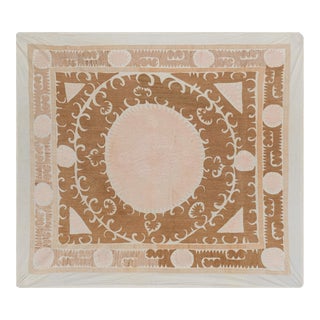 Vintage Samarkand Uzbekistan Suzani Tablecloth For Sale