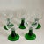 Vintage French Luminarc Roemer Green Stem Wine Glasses – Set of 5 For Sale - Image 4 of 10
