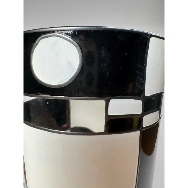 Art Deco Geometric Art Glass Vase Styled After Karl Palda For Sale - Image 9 of 12