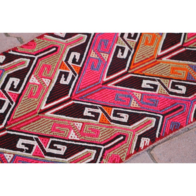 1970s Anatolian Hand-Knotted Chevron Pattern Kilim For Sale - Image 4 of 9