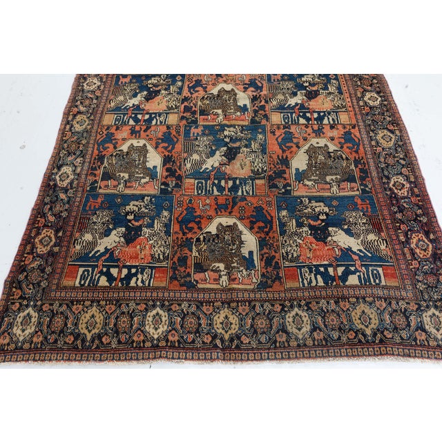 Textile Authentic 19th Century Persian Senneh Rug For Sale - Image 7 of 7