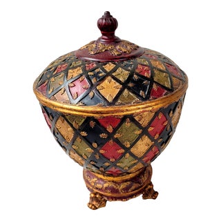 Vintage Moroccan Lidded Jar For Sale