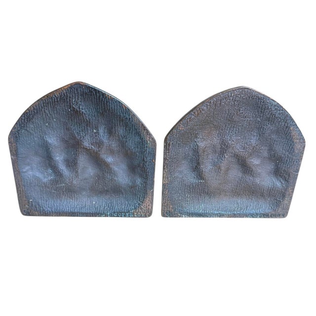 1920s 1920’s Cast Iron Bookends of George Washington Crossing the Delaware “Ct” Marker’s Mark Bronze Patina- a Pair For Sale - Image 5 of 12
