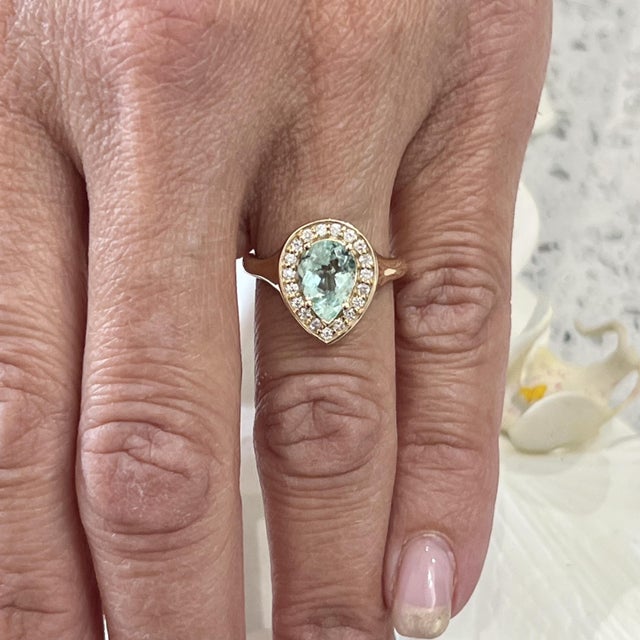 Natural Emerald Diamond Ring 14K Y Gold 1.74 TCW Certified, Size 6.75 For Sale - Image 12 of 12