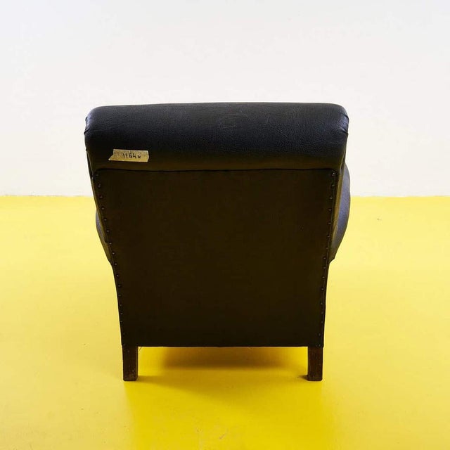 Vintage Chair in Black Leather For Sale - Image 10 of 13