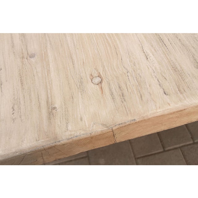Tan The Rousillian, Monumental 120" Reclaimed Wood Tavern Table For Sale - Image 8 of 11