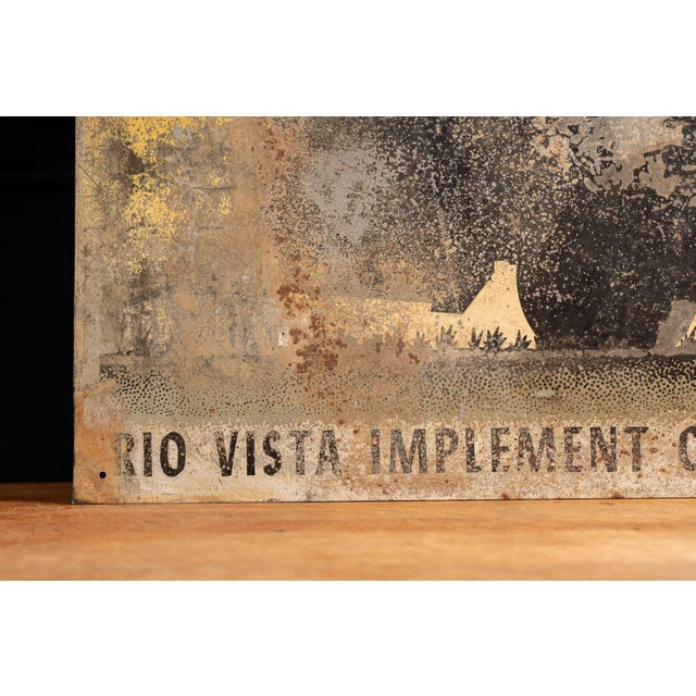 Early 20th Century 1920s Seaman Rotary Tiller Tin Advertising Sign For Sale - Image 5 of 7