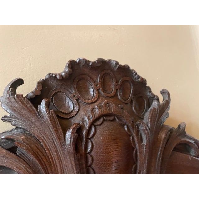 Antique French Oakwood Mirror, 1800s For Sale - Image 6 of 18